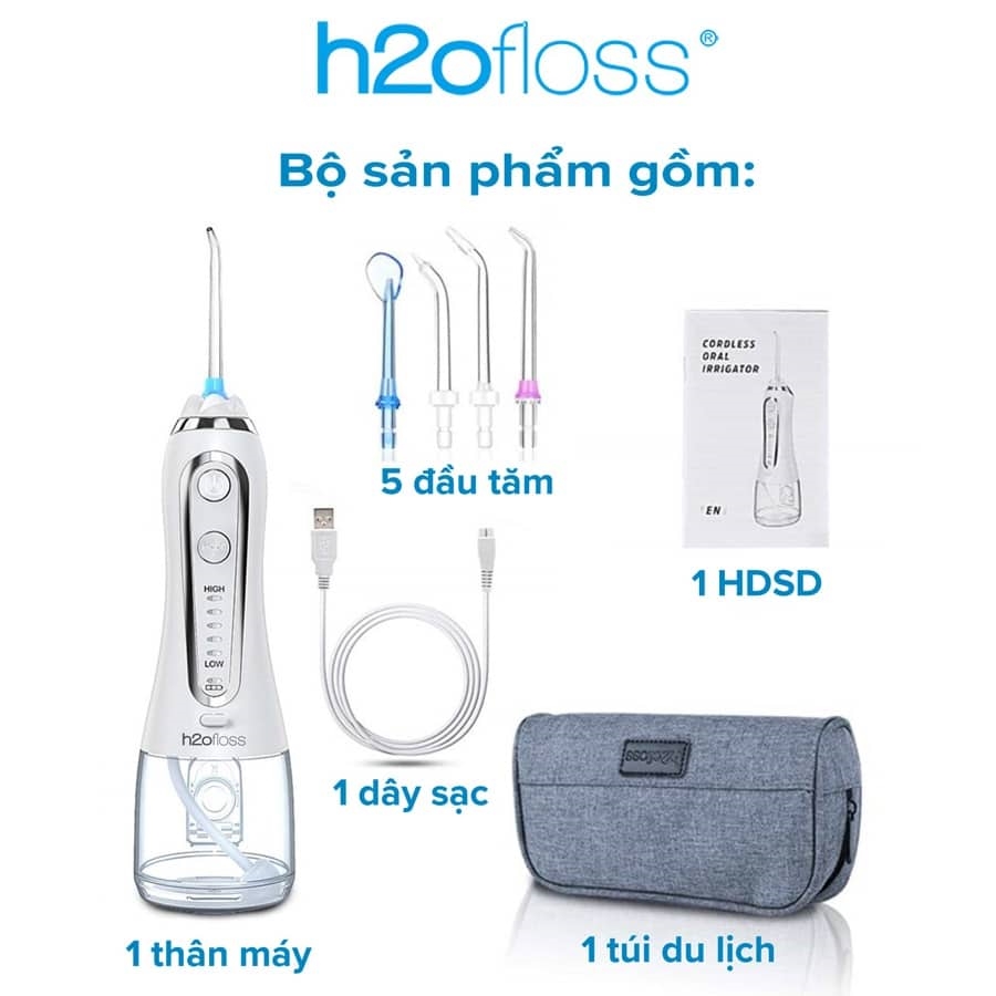 Máy tăm nước du lịch cầm tay H20 Floss (Chính hãng)